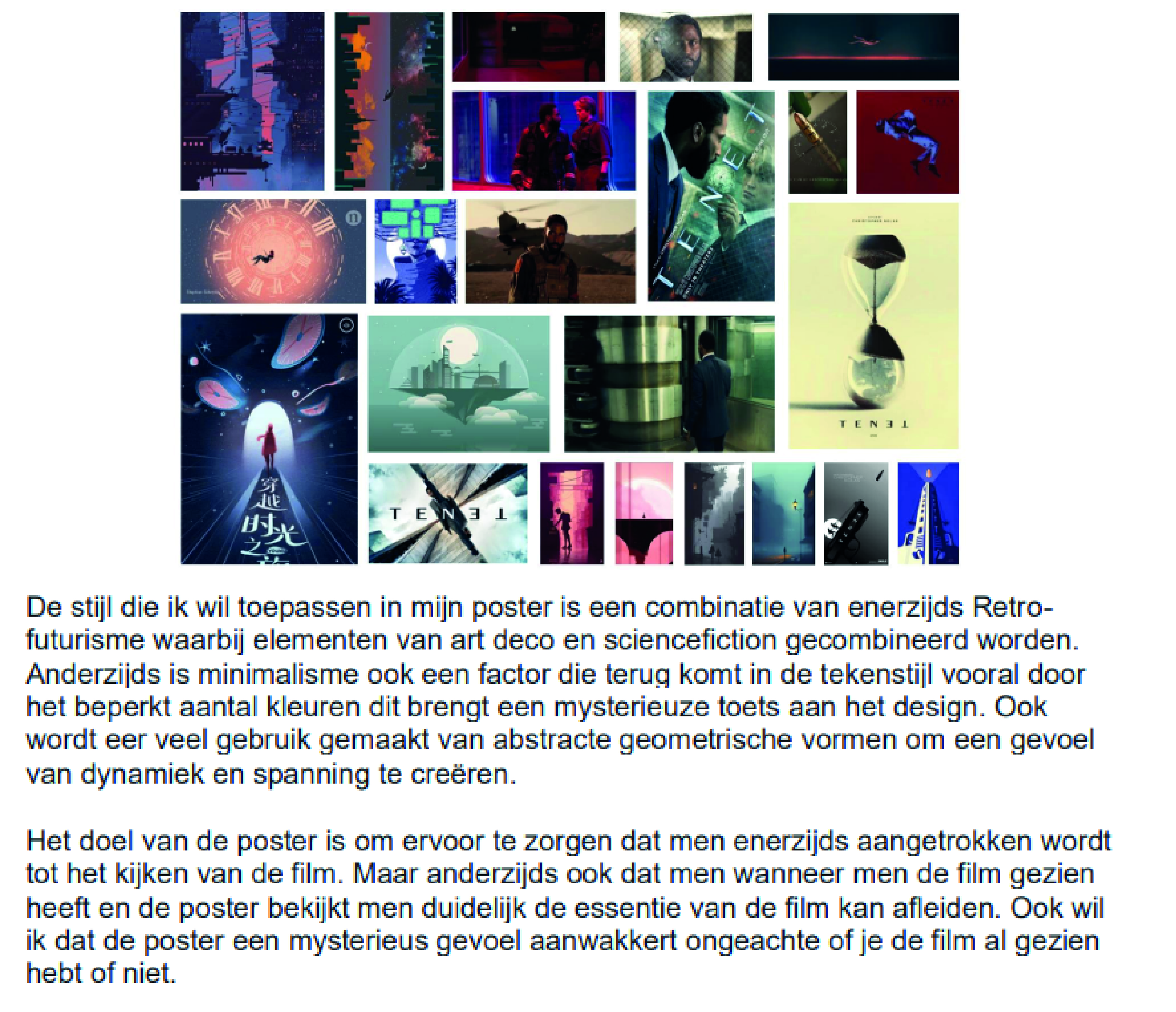 text on a white canvas and various images from scenes of the film
